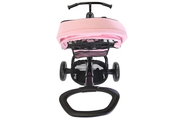 Duwstang is verbonden met het voorwiel