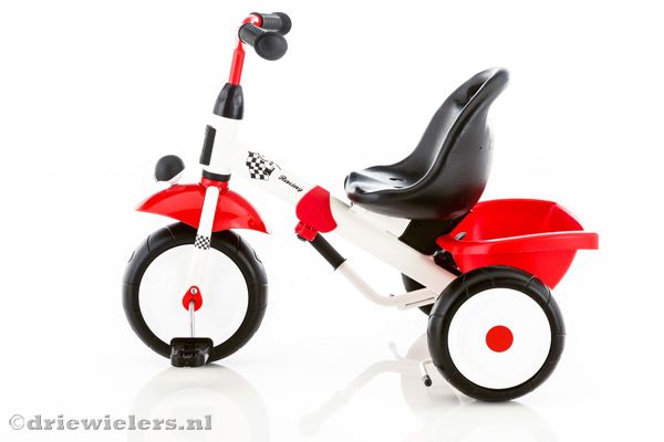 complete driewieler met afneembare duwstang.