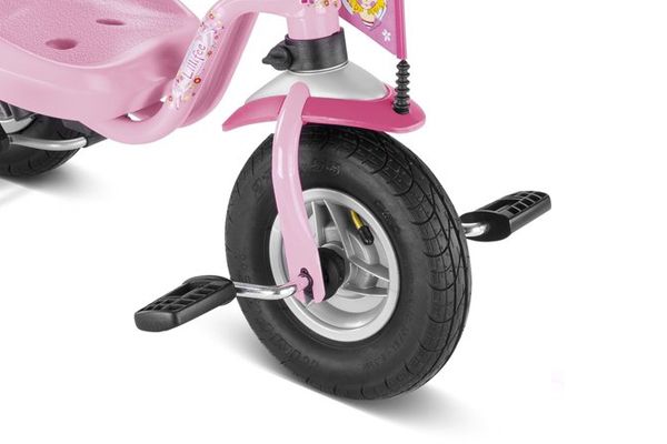 Stevige luchtbanden voor stabiliteit.