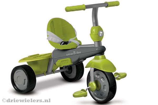 Met anti-slip pedalen, schokdemper en opklapbare voetensteun.