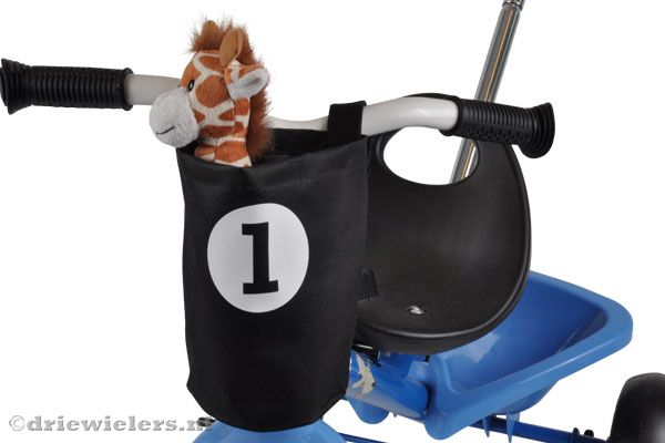 Optioneel: stuurtas zwart met cijfer 1.